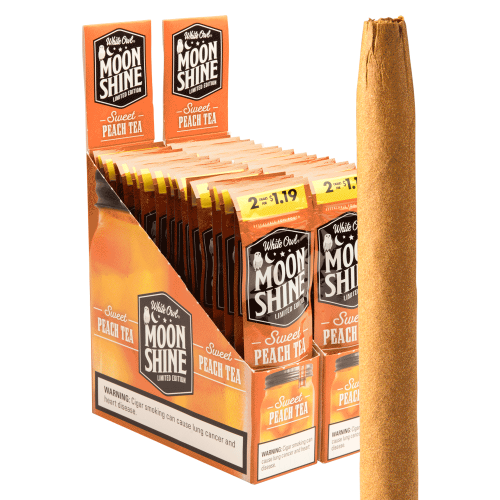 White Owl – Moonshine Sweet Peach Tea Limited Edition (2 For 1.19c) – KLOWDZ Vapor & Smokeshop